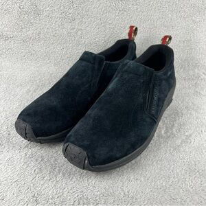 Merrell Jungle Moc Shoes Mens Size 10 Black Suede Comfort Slip On Outdoor J60825